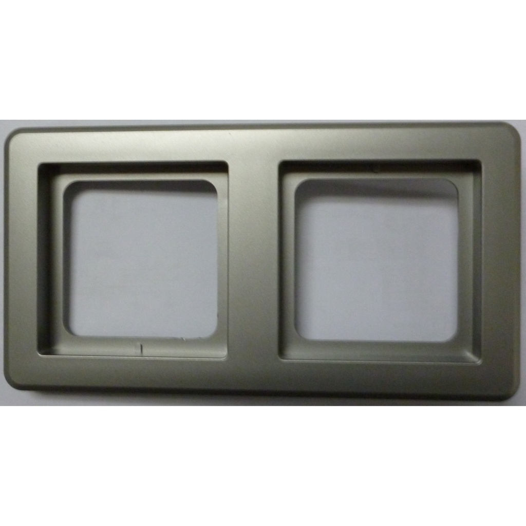 [FR2-CYT-AL] 2 Gang Frame Silver